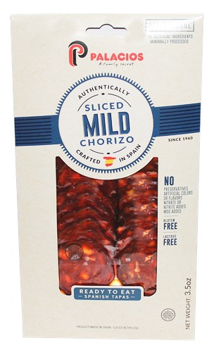 Palacios Authentic MILD Chorizo Sliced for Tapas 3.5 oz